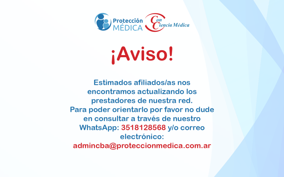 Nos encontramos actualizando los prestadores