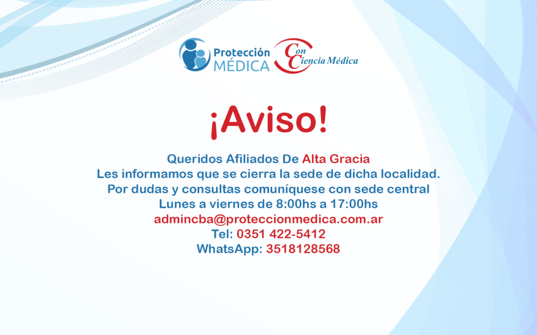 Cierre sede física de Alta Gracia