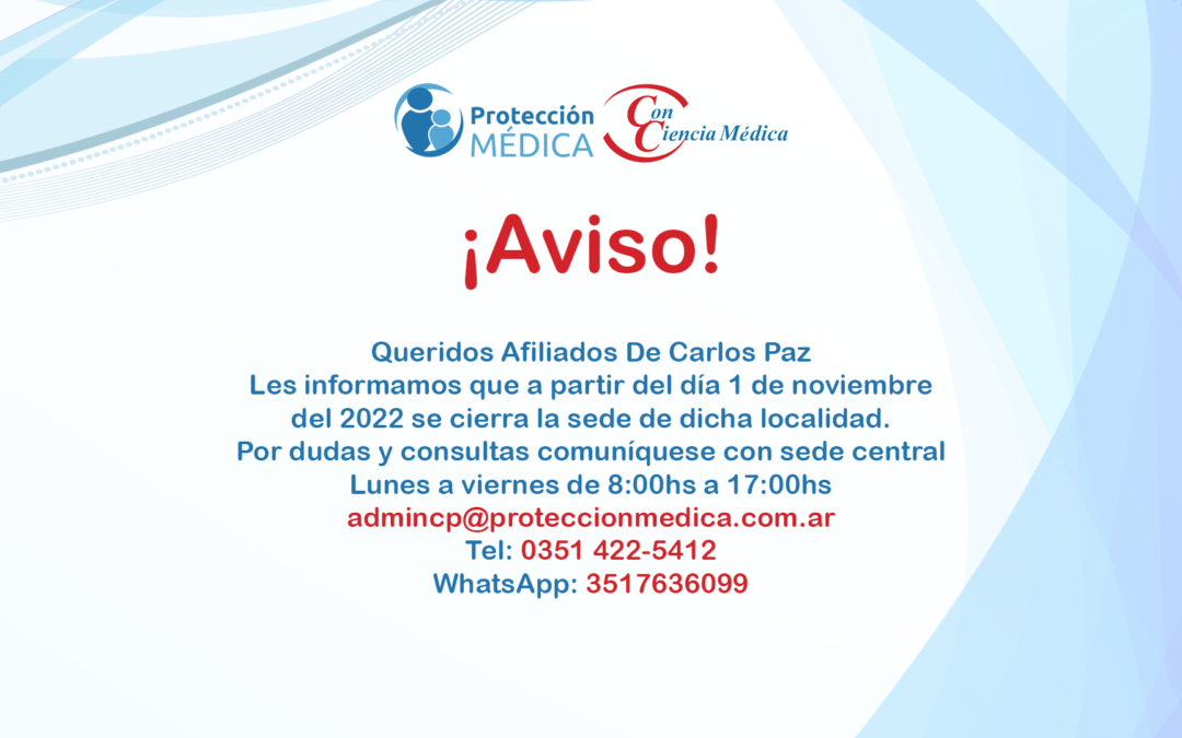 Cierre de la sede física de Carlos Paz